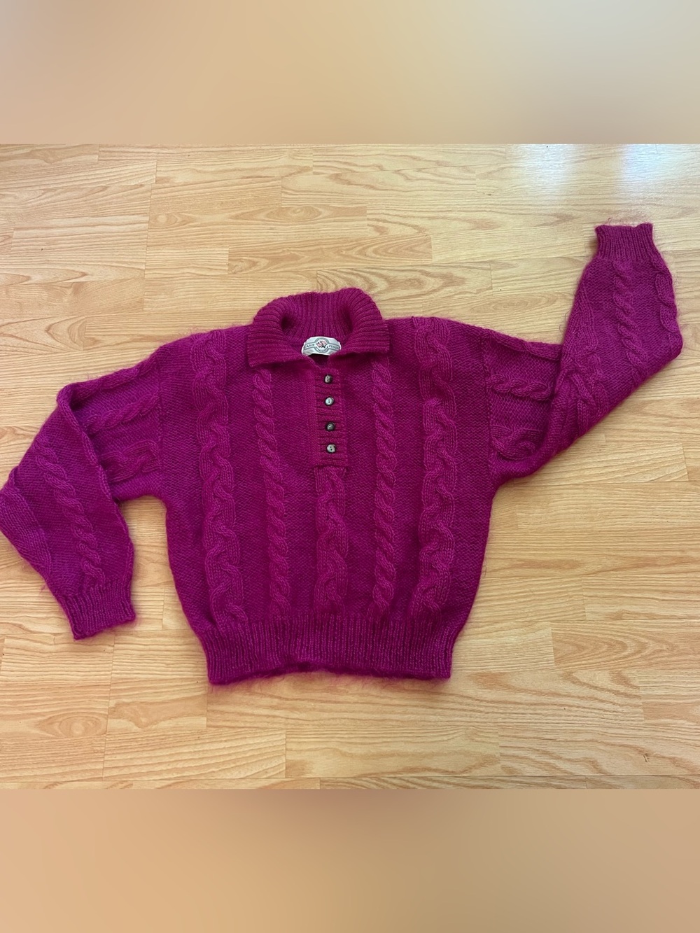 VINTAGE CABIN FEVER AT THE LODGE WOOL MOHAIR SWEATER M L